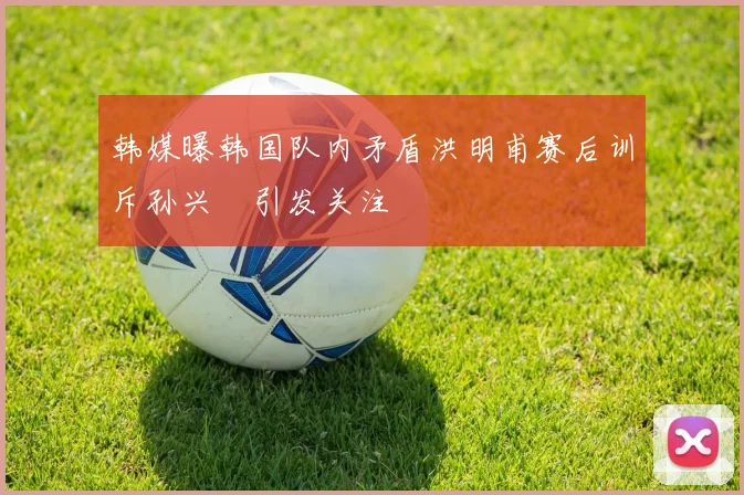 韩媒曝韩国队内矛盾洪明甫赛后训斥孙兴慜引发关注